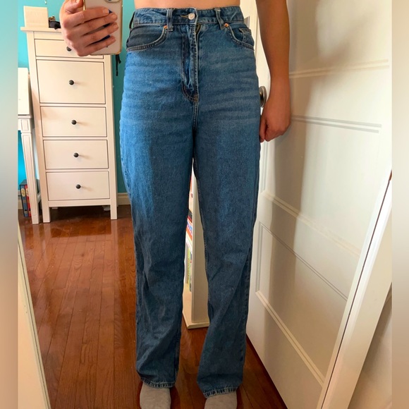 Dark Wash Wide leg H&M Jeans Size 4 - Picture 3 of 4